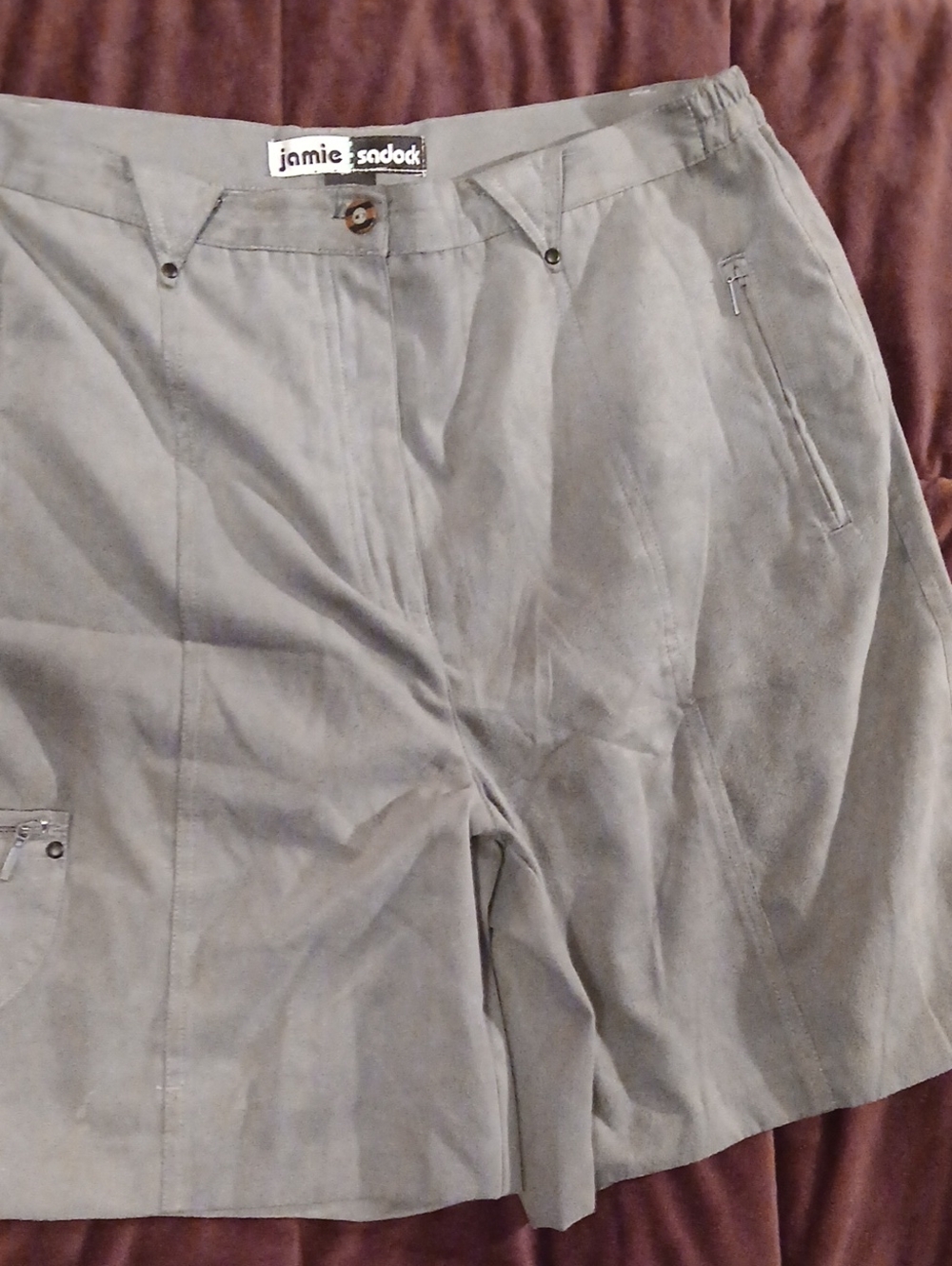 jamie sadock Women's Light Gray Cargo Shorts